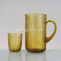 Ato Leaf Pattern Glass Drink Pitcher Partyer Formance لعصير الماء